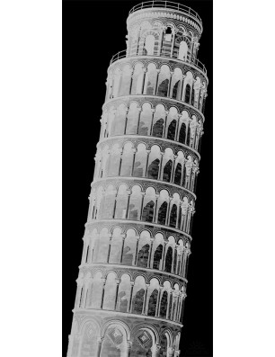 Lichtausschnitt Pisa Gelasert Auf Klarglas