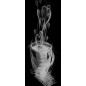 Lichtausschnitt Kaffee Gelasert Auf Klarglas Lichtausschnitt Kaffee Gelasert Auf Klarglas