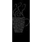 Lichtausschnitt Kaffe Wordart Gelasert Auf Klarglas Lichtausschnitt Kaffe Wordart Gelasert Auf Klarglas