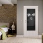 Lichtausschnitt Angel Eyes Gelasert Auf Grauglas Lichtausschnitt Angel Eyes Gelasert Auf Grauglas