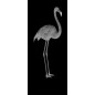 Lichtausschnitt Flamingo Gelasert Auf Grauglas Lichtausschnitt Flamingo Gelasert Auf Grauglas