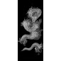 Lichtausschnitt Dragon Gelasert Auf Grauglas Lichtausschnitt Dragon Gelasert Auf Grauglas