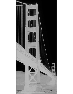 Lichtausschnitt San Fransisco Gelasert Auf Grauglas