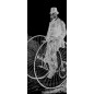 Lichtausschnitt Vintage Bike Gelasert Auf Grauglas Lichtausschnitt Vintage Bike Gelasert Auf Grauglas