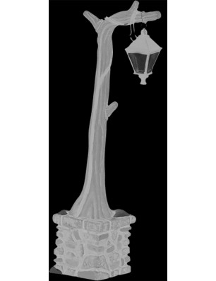 Lichtausschnitt Baum 2 Gelasert Auf Grauglas