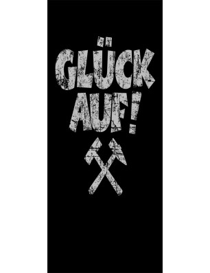 Lichtausschnitt Glück Auf Gelasert Auf Grauglas