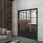 Ganzglastür Loft Schwarzlack 35 Auf Klarglas