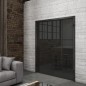 Ganzglastür Loft Schwarzlack 07 Auf Grauglas