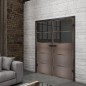Ganzglastür Loft Rosteisen Genietet 13 Auf Grauglas