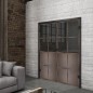 Ganzglastür Loft Rosteisen Genietet 18 Auf Grauglas Ganzglastür Loft Rosteisen Genietet 18 Auf Grauglas