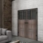 Ganzglastür Loft Rosteisen Genietet 19 Auf Grauglas Ganzglastür Loft Rosteisen Genietet 19 Auf Grauglas