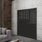 Ganzglastür Loft Schwarzlack 30 Auf Grauglas