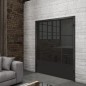 Ganzglastür Loft Schwarzlack 32 Auf Grauglas