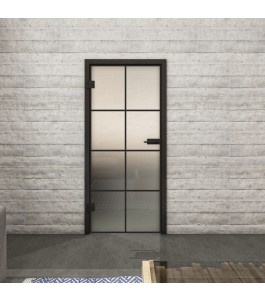 Ganzglastür Loft Schwarzlack 06 Blickdicht-modernes Zuhause