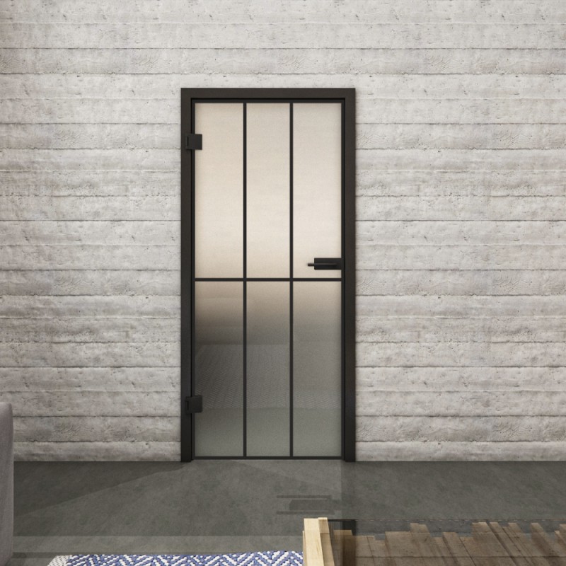 Ganzglastür Loft Schwarzlack 12 Blickdicht Ganzglastür Loft Schwarzlack 12 Blickdicht
