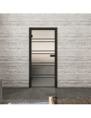 Ganzglastür Loft Schwarzlack 16 Blickdicht-modernes Zuhause