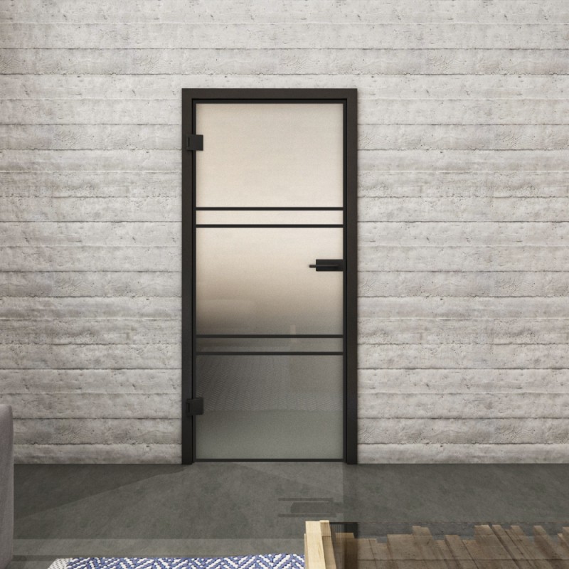 Ganzglastür Loft Schwarzlack 17 Blickdicht Ganzglastür Loft Schwarzlack 17 Blickdicht