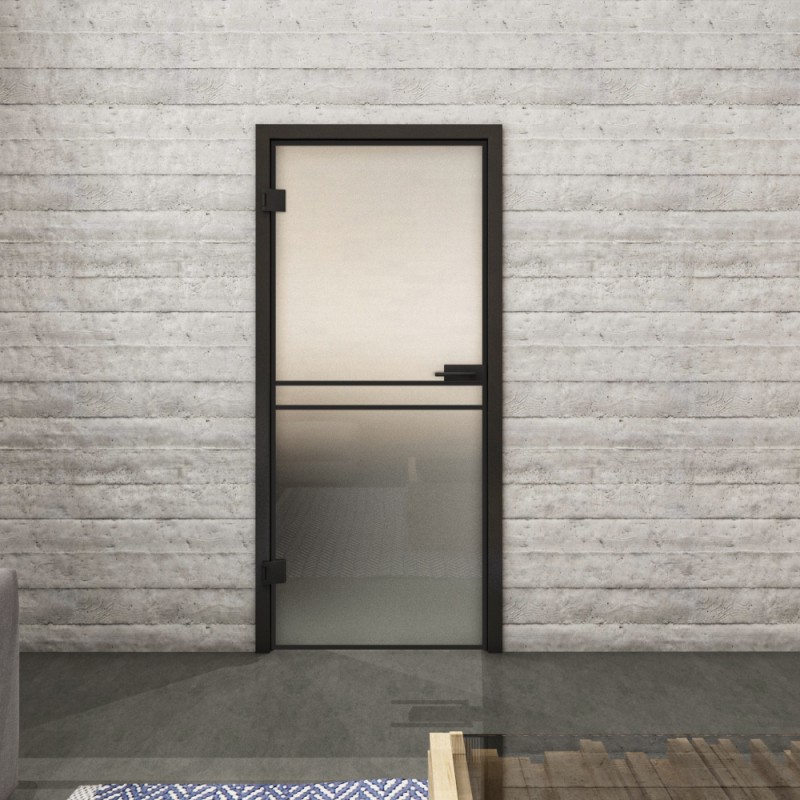 Ganzglastür Loft Schwarzlack 18 Blickdicht Ganzglastür Loft Schwarzlack 18 Blickdicht