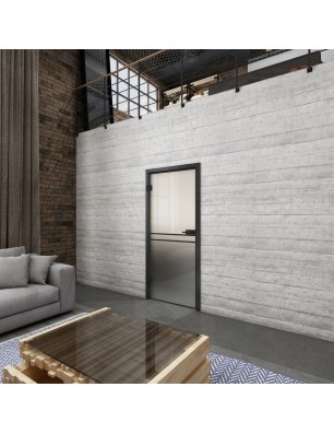 Ganzglastür Loft Schwarzlack 18 Blickdicht-modernes Zuhause