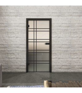 Ganzglastür Loft Schwarzlack 19 Blickdicht-modernes Zuhause