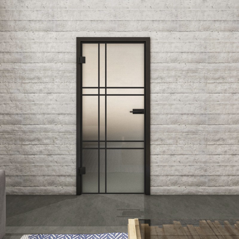 Ganzglastür Loft Schwarzlack 20 Blickdicht Ganzglastür Loft Schwarzlack 20 Blickdicht