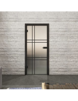 Ganzglastür Loft Schwarzlack 20 Blickdicht-modernes Zuhause