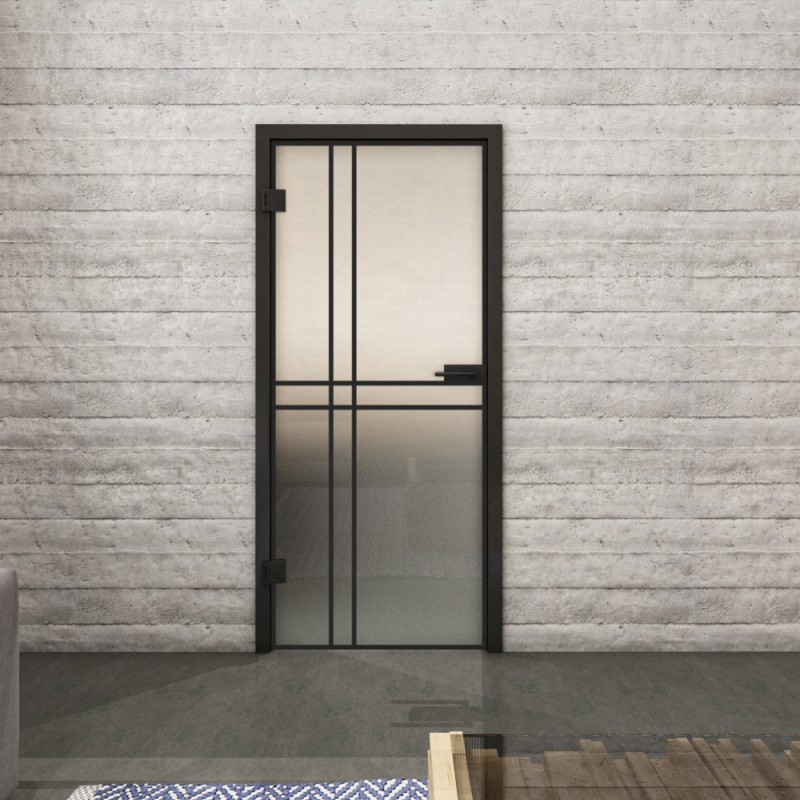 Ganzglastür Loft Schwarzlack 21 Blickdicht Ganzglastür Loft Schwarzlack 21 Blickdicht