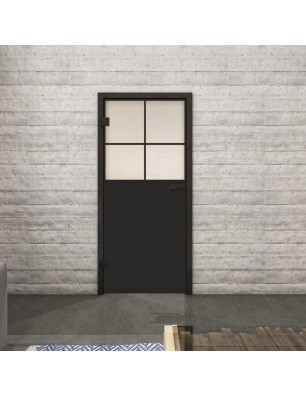 Ganzglastür Loft Schwarzlack 23 Blickdicht-modernes Zuhause