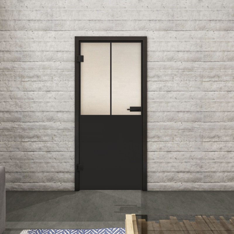 Ganzglastür Loft Schwarzlack 26 Blickdicht Ganzglastür Loft Schwarzlack 26 Blickdicht