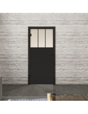 Ganzglastür Loft Schwarzlack 29 Blickdicht-modernes Zuhause