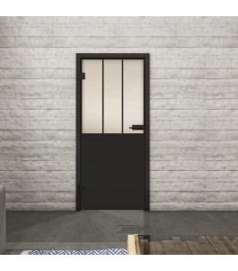 Ganzglastür Loft Schwarzlack 30 Blickdicht-modernes Zuhause
