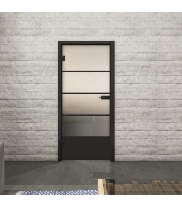 Ganzglastür Loft Schwarzlack 31 Blickdicht-modernes Zuhause