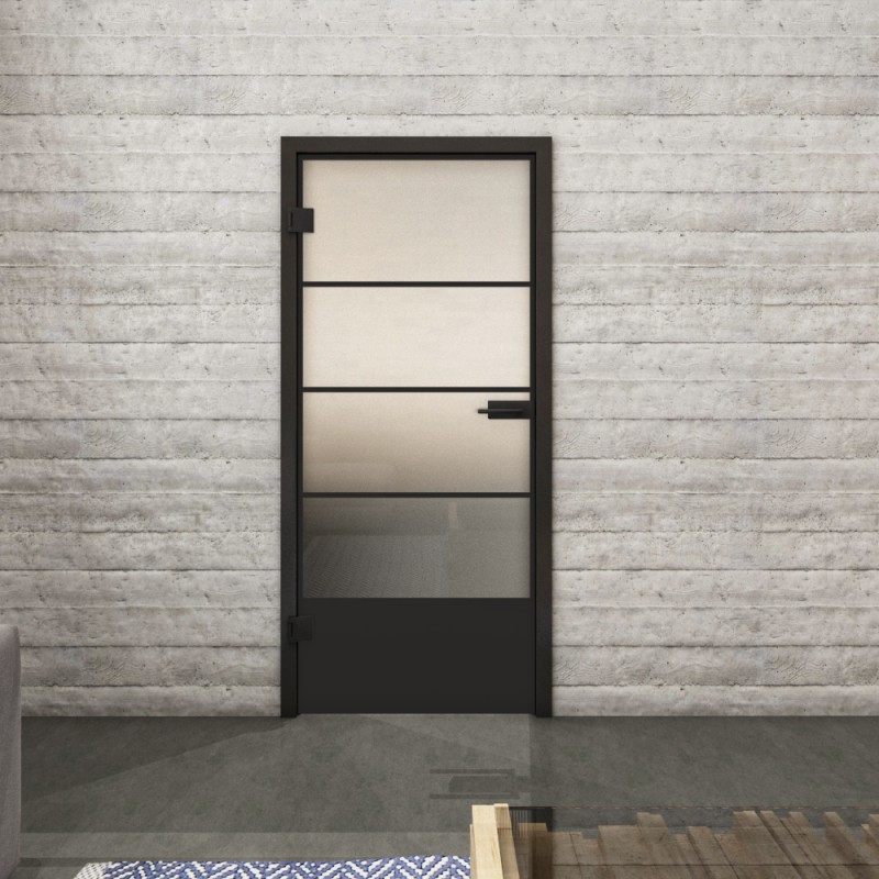 Ganzglastür Loft Schwarzlack 31 Blickdicht Ganzglastür Loft Schwarzlack 31 Blickdicht