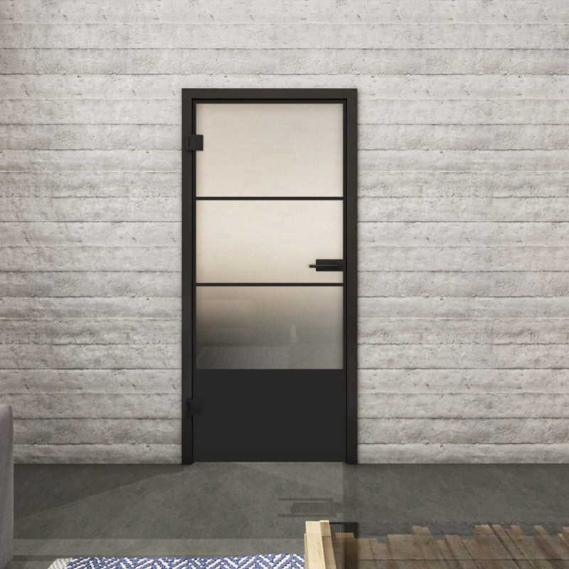 Ganzglastür Loft Schwarzlack 32 Blickdicht Ganzglastür Loft Schwarzlack 32 Blickdicht