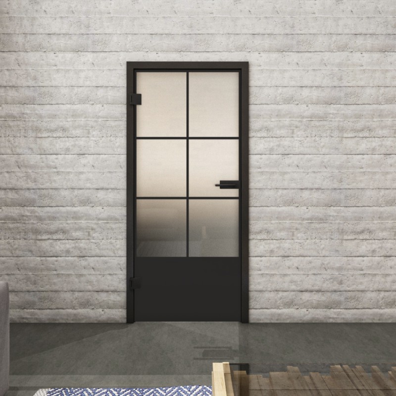 Ganzglastür Loft Schwarzlack 35 Blickdicht Ganzglastür Loft Schwarzlack 35 Blickdicht