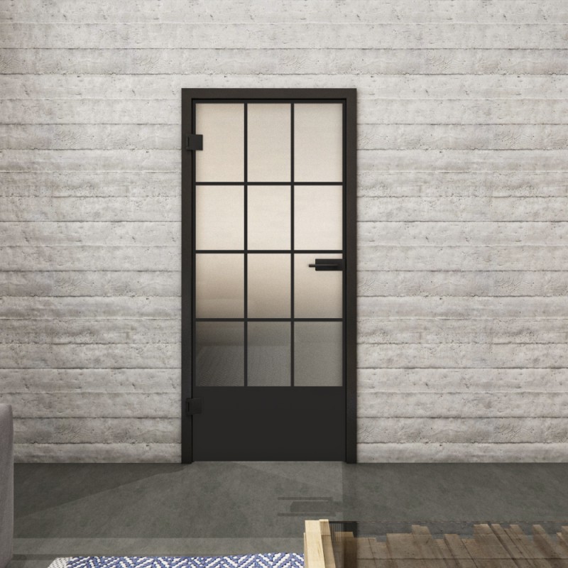 Ganzglastür Loft Schwarzlack 37 Blickdicht Ganzglastür Loft Schwarzlack 37 Blickdicht