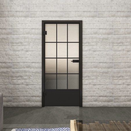Ganzglastür Loft Schwarzlack 37 Blickdicht-modernes Zuhause