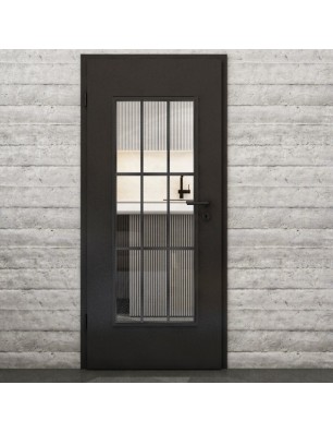 Lichtausschnitt Loft Schwarzeisen Genietet 11 Auf Klarglas