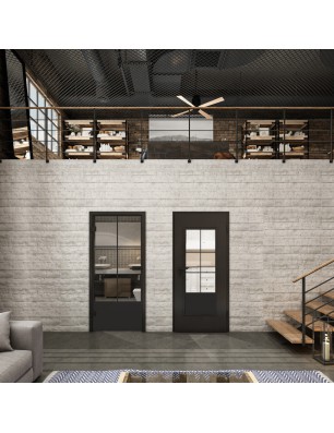 Lichtausschnitt Loft Schwarzlack 35 Auf Klarglas