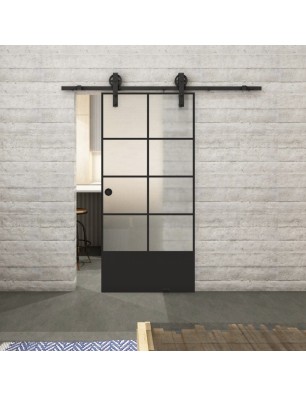 Glasschiebetür BARN-LINE Loft Schwarzlack 34 Blickdicht