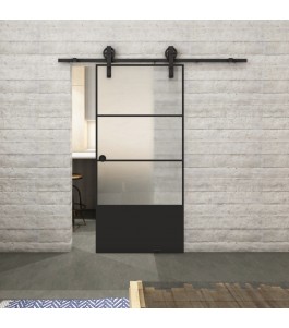 Glasschiebetür BARN-LINE Loft Schwarzlack 32 Blickdicht
