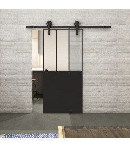 Glasschiebetür BARN-LINE Loft Schwarzlack 30 Blickdicht