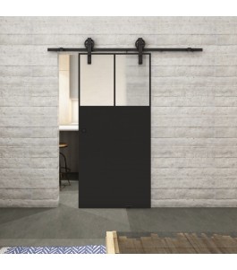 Glasschiebetür BARN-LINE Loft Schwarzlack 25 Blickdicht