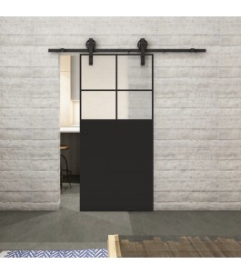 Glasschiebetür BARN-LINE Loft Schwarzlack 23 Blickdicht