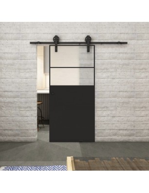 Glasschiebetür BARN-LINE Loft Schwarzlack 22 Blickdicht