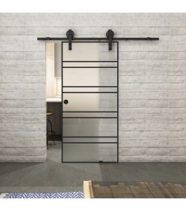 Glasschiebetür BARN-LINE Loft Schwarzlack 16 Blickdicht