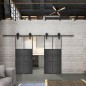 Glasschiebetür BARN-LINE Loft Schwarzeisen Genietet 19 Auf Klarglas Glasschiebetür BARN-LINE Loft Schwarzeisen Genietet 19 Auf Klarglas