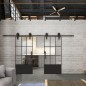 Glasschiebetür BARN-LINE Loft Schwarzlack 38 Auf Klarglas Glasschiebetür BARN-LINE Loft Schwarzlack 38 Auf Klarglas
