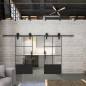 Glasschiebetür BARN-LINE Loft Schwarzlack 35 Auf Klarglas Glasschiebetür BARN-LINE Loft Schwarzlack 35 Auf Klarglas