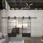 Glasschiebetür BARN-LINE Loft Schwarzlack 31 Auf Klarglas Glasschiebetür BARN-LINE Loft Schwarzlack 31 Auf Klarglas